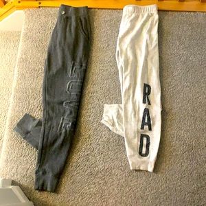 Two pairs of joggers/sweat pants size small